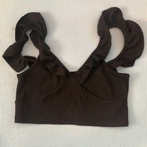 Urban outfitters. Black Crop top M